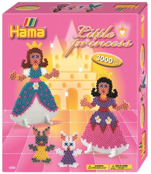 Hama Midi prinsessor - förpackning med pärlor och pärlplatta - 3000 Midi pärlor