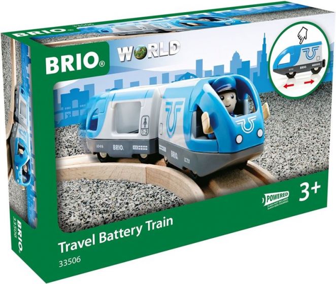 BRIO Blått batteridrivet passagerartåg 33506