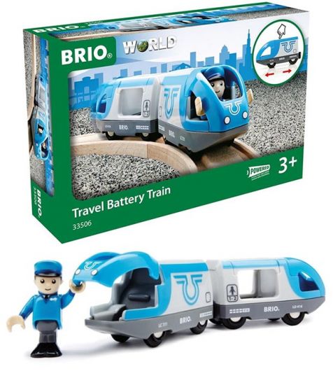 BRIO Batteridrevet lokomotiv med vogn 33506