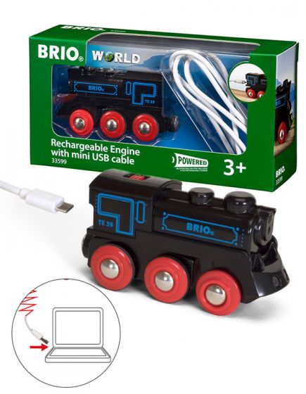 BRIO World genopladeligt Lokomotiv med mini-USB-Kabel - 33599