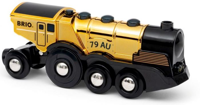BRIO Mighty Gold Action batteridrevet lokomotiv - med lys og lyd 33630