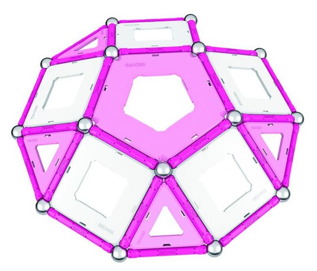 Geomag Pink - rosa magnetisk byggesett - 68 deler