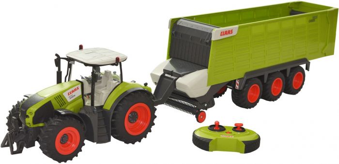 CLAAS Axion 870 Radiostyrt Traktor med Cargos 9600 lessevogn - 2,4GHz - over en meter lang!