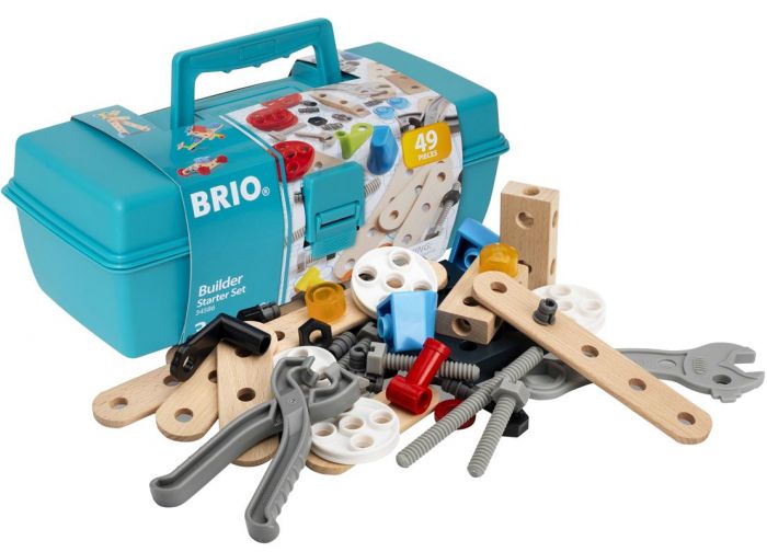 BRIO Builder Startsett 34586 - byggesett i verktøykasse med 49 deler