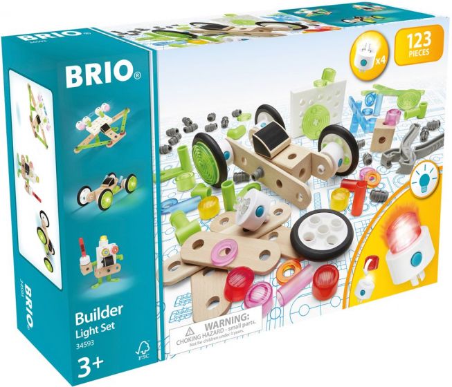 BRIO Builder byggesett med lys - med over 120 deler 34593 