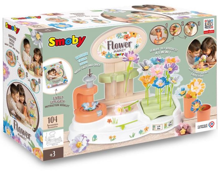 Smoby Blomstermarked - kreativt lekesett med over 100 deler
