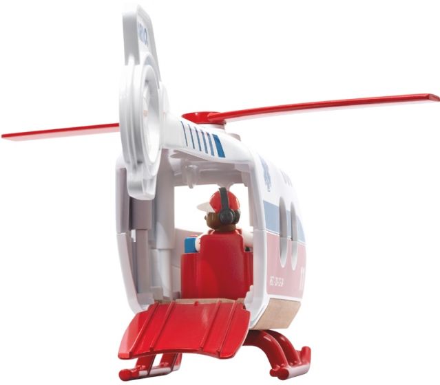 BRIO World räddningshelikopter 36022 - helikopter med två figurer och bår