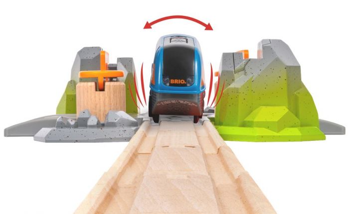 BRIO World Smart Tech Sound Eventyrsett 36033 - togbane med lokomotiv og flyttbare Smart Tech tunneler - lyd