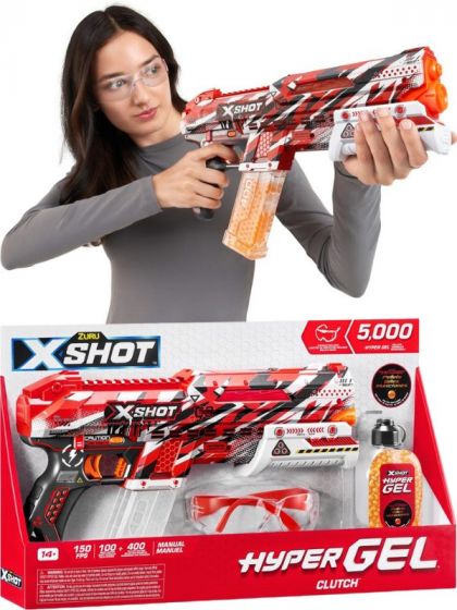 Zuru X-Shot Hyper Gel Clutch blaster med 5000 gel pellets - leksakspistol som skjuter gelékulor