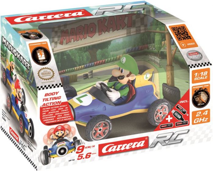 Carrera RC Mario Kart radiostyrd bil 2,4 GHz - Luigi Mach 8