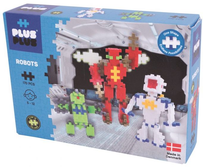 Plus Plus Basic Robot - byggsats med 170 bitar - glow in the dark