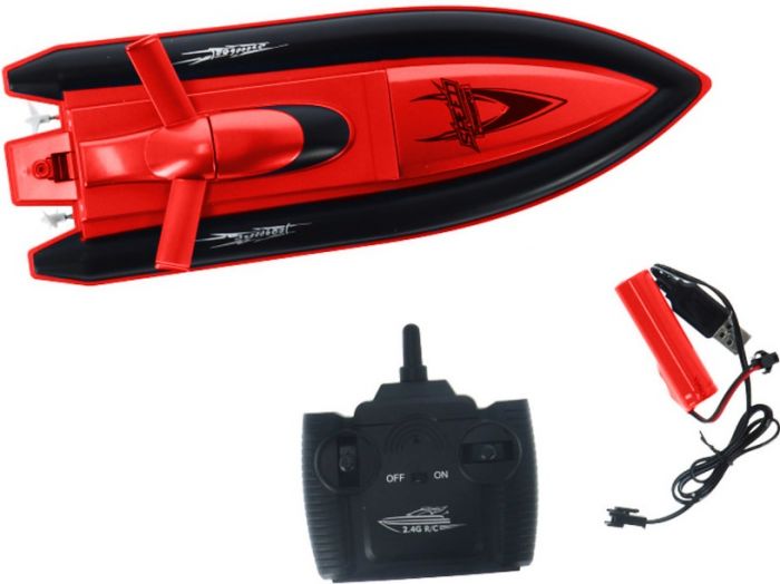 Fjernstyret Speedbåd 32 cm lang - rød