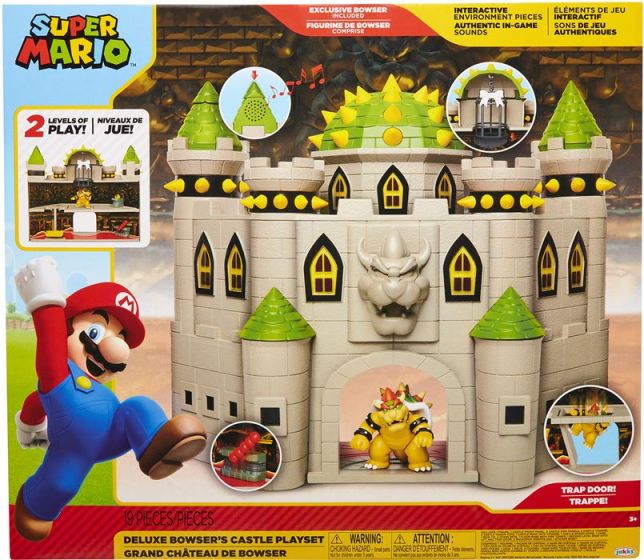 Nintendo Super Mario Bowser's Castle - lekesett med Bowsers slott og eksklusiv figur - 19 deler