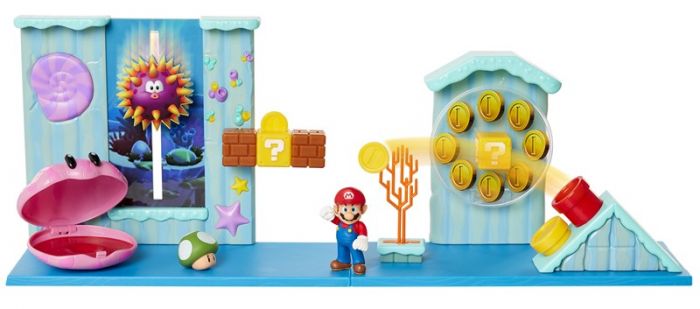 Nintendo Super Mario Underwater lekesett - undervannsverden med 5 interaktive deler og Super Mario 6 cm