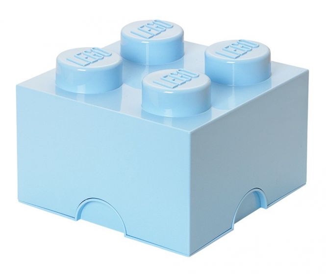 LEGO Storage Brick 4 - förvaringslåda med lock - Light Royal Blue