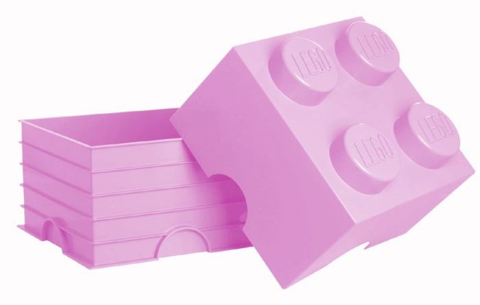 LEGO Storage Brick 4 - förvaringslåda med lock - Light Purple - Design Collection