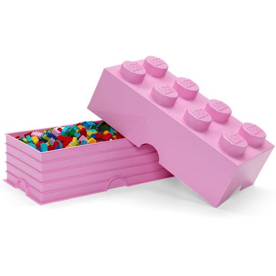LEGO Storage Brick 8 - förvaringslåda med lock - 50 x 25 cm - Light Purple - design collection