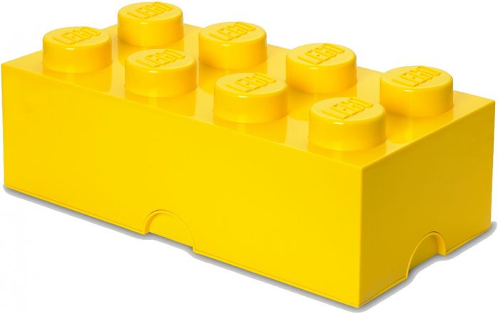 LEGO Storage Brick 8 - oppbevaringsboks med lokk - 50 x 25 cm - bright yellow