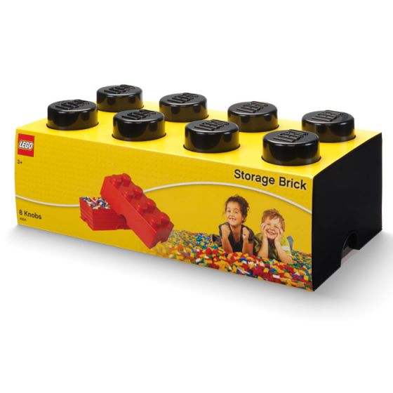 LEGO Storage Brick 8 - oppbevaringsboks med lokk - 50 x 25 cm - black