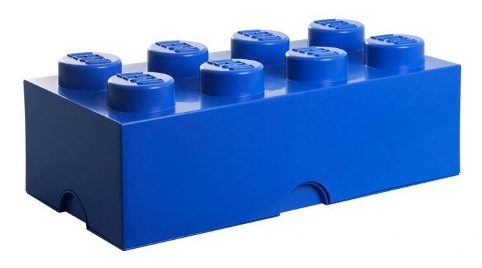 LEGO Storage Brick 8 - förvaringslåda med lock - 50 x 25 cm - Bright Blue