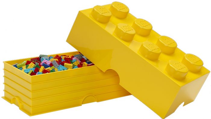 LEGO Storage Brick 8 - förvaringslåda med lock - 50 x 25 cm - bright yellow