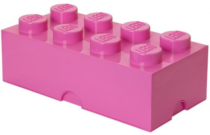 LEGO Storage Brick 8 - oppbevaringsboks med lokk - 50 x 25 cm - bright purple