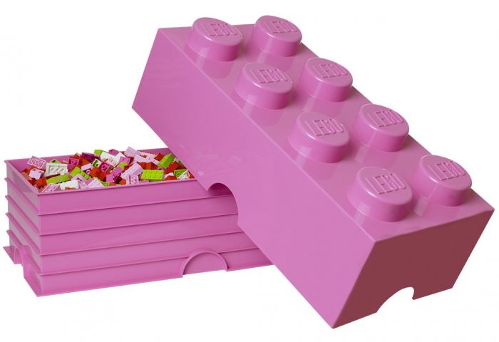 LEGO Storage Brick 8 - förvaringslåda med lock - 50 x 25 cm - Bright Purple- design collection
