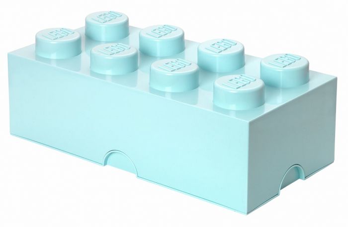 LEGO Storage Brick 8 - förvaringslåda med lock - 50 x 25 cm - aqua - design collection