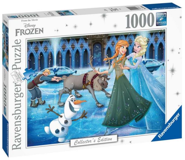 Ravensburger Disney Frost pussel 1000 bitar - Elsa, Anna och Olof på skridskor