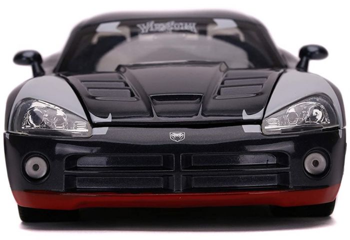 Marvel Venom kjøretøy - 2008 Dodge Viper med figur - 17,5 cm lang