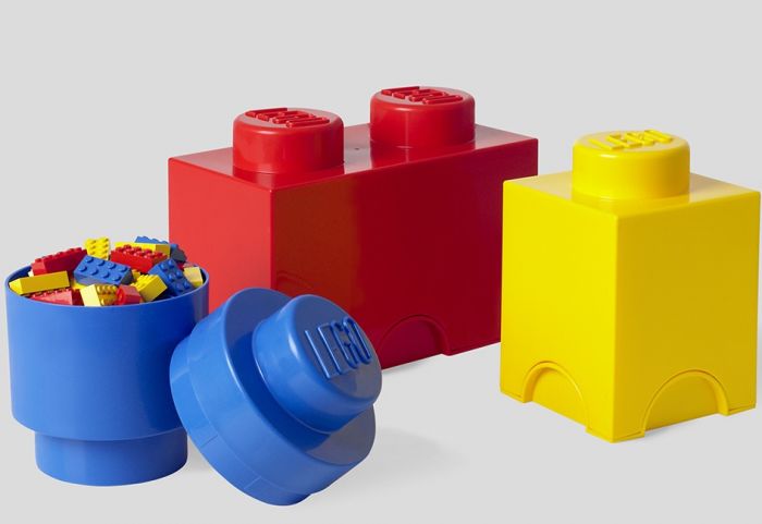 LEGO Storage Brick multi-pack - 3 forskjellige oppbevaringsklosser - red, blue, yellow