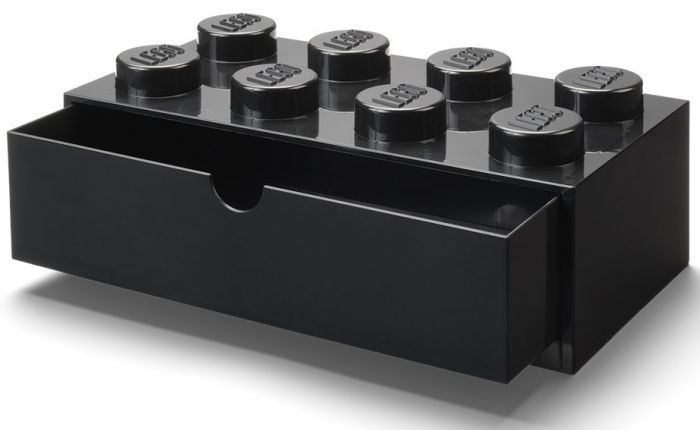 LEGO Storage Desk Drawer 8 brick - förvaring med 1 låda - 32 x 16 cm - black