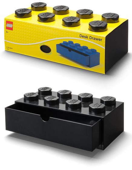 LEGO Storage Desk Drawer 8 brick - oppbevaring med 1 skuff - 32 x 16 cm - black