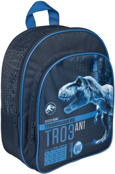 Jurassic World mørkeblå ryggsekk med frontlomme og justerbare stropper - 31 cm