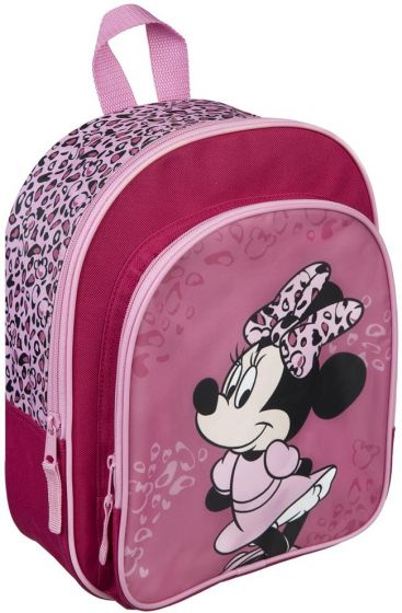 Disney Minni Mus rosa ryggsekk med frontlomme og justerbare stropper - 31 cm