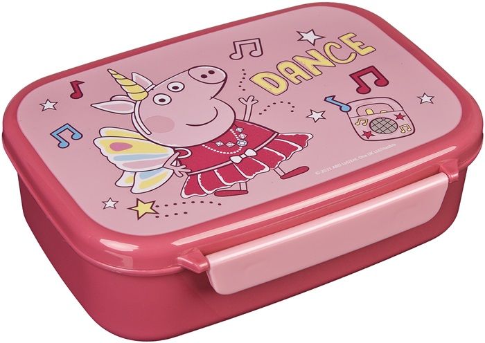 Peppa Gris matboks med uttakbar beholder - rosa