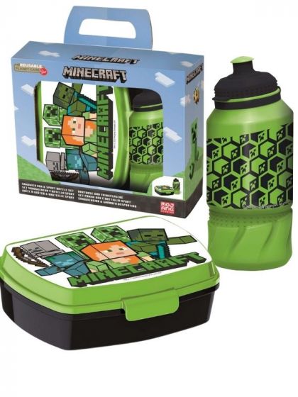 Minecraft matboks og drikkeflaske