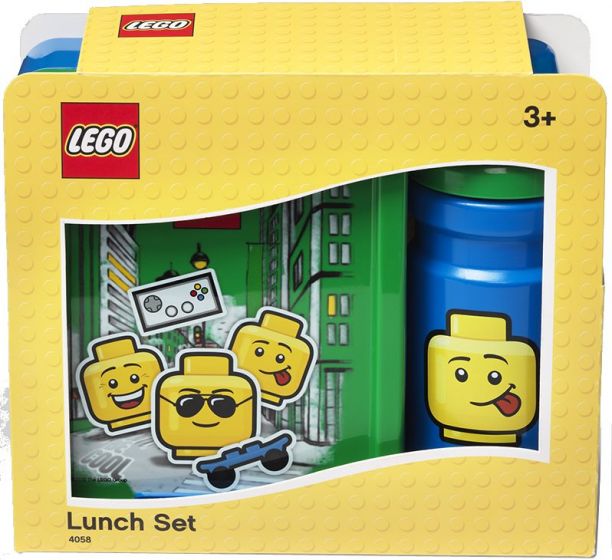 LEGO Storage Iconic matlåda och vattenflaska - LEGO-pojke