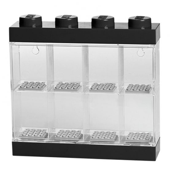 LEGO minifigur display case för 8 minifigurer - svart