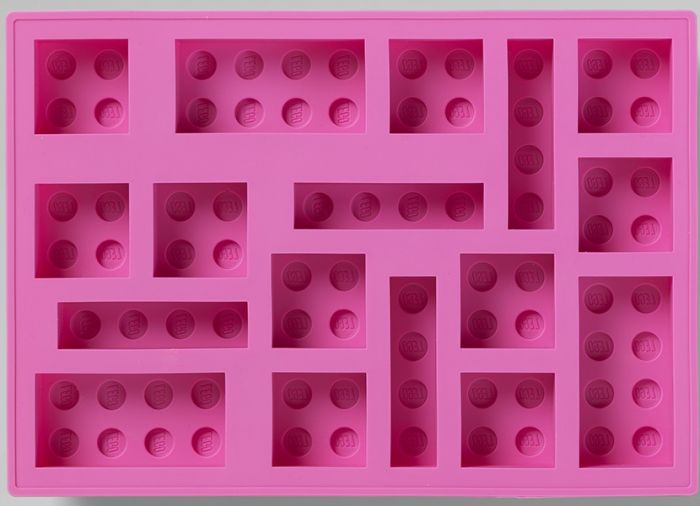 LEGO Storage isbitform i silikon - pink