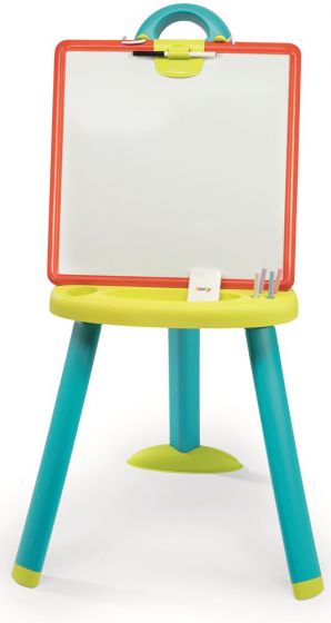 Smoby 2-i-1 tavle - kritt-tavle og magnetisk whiteboard - 105 cm høy