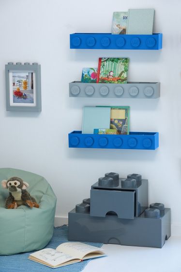 LEGO Storage bokhylle 50 cm - medium stone grey