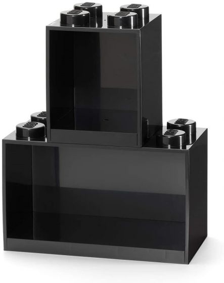 LEGO Storage Brick shelf 4 + 8 - hylla med stor och liten LEGO-bit - Black