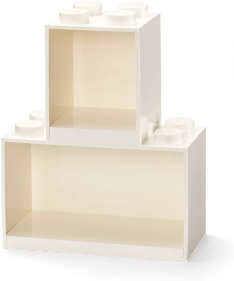 LEGO Storage Brick shelf 4 + 8 - hylla med stor och liten LEGO-bit - White
