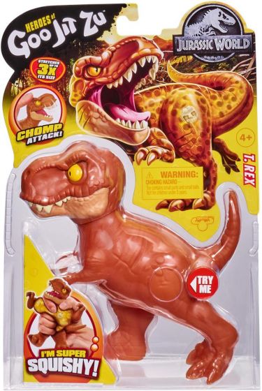 Goo Jit Zu Jurassic World actionfigur med bitenagrep - T-Rex dinosaur-figur