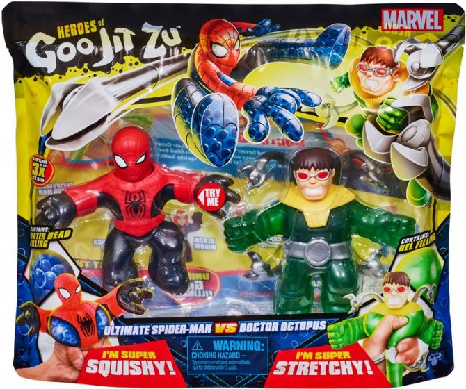 Goo Jit Zu Marvel SpiderMan S5 Versus Pack actionfigurer med fyll - SpiderMan vs. Dr. Octopus