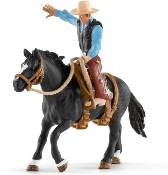 Schleich Saddle bronc riding med Cowboy - western figurpaket