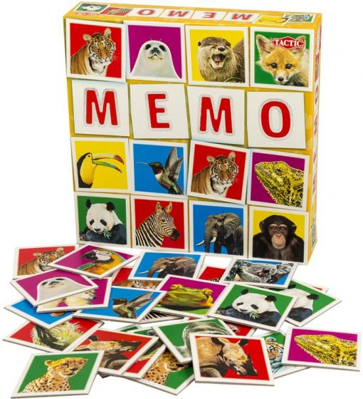 Memory spel med vilda djur - från 3 år