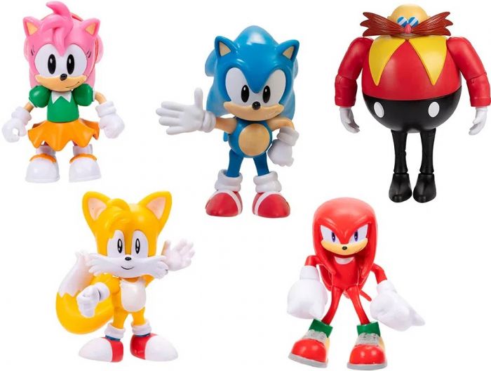 Sonic the Hedgehog Classic figurer i 5 pack - 6 cm