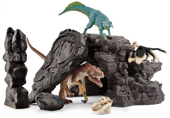 Schleich Dinosaur dinosæt med hule og dinosaure 41461